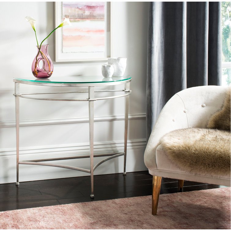 Glass side console deals table